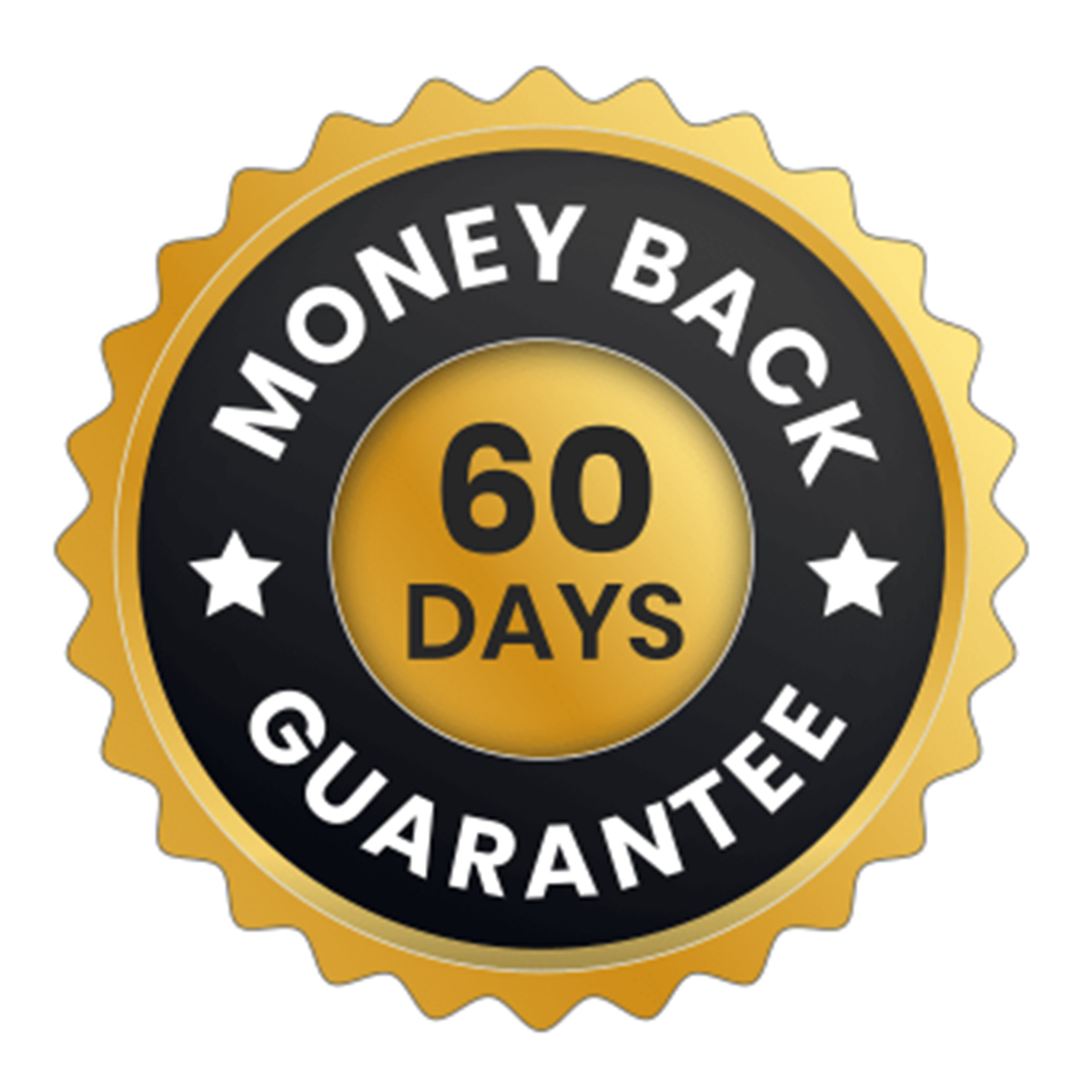 HoneyBurn money-back guarantee badge